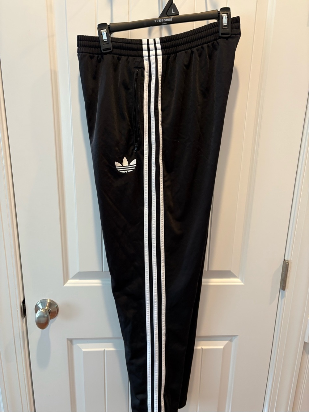 adidas Black Joggers with White Triple Stripes